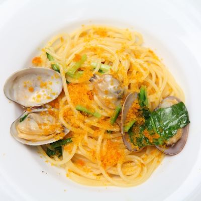 Spaghettis aux palourdes et à la poutargue recettes Vahé